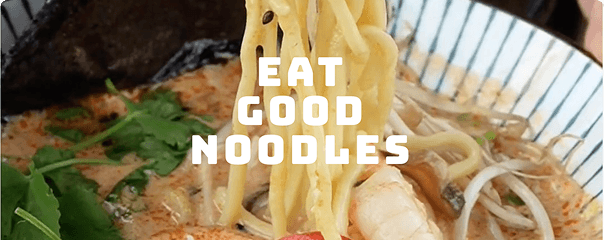 Stupid Good Ramen site header — a bowl of ramen with noodles lifted on chopsticks, captioned “Eat Good Noodles.”
